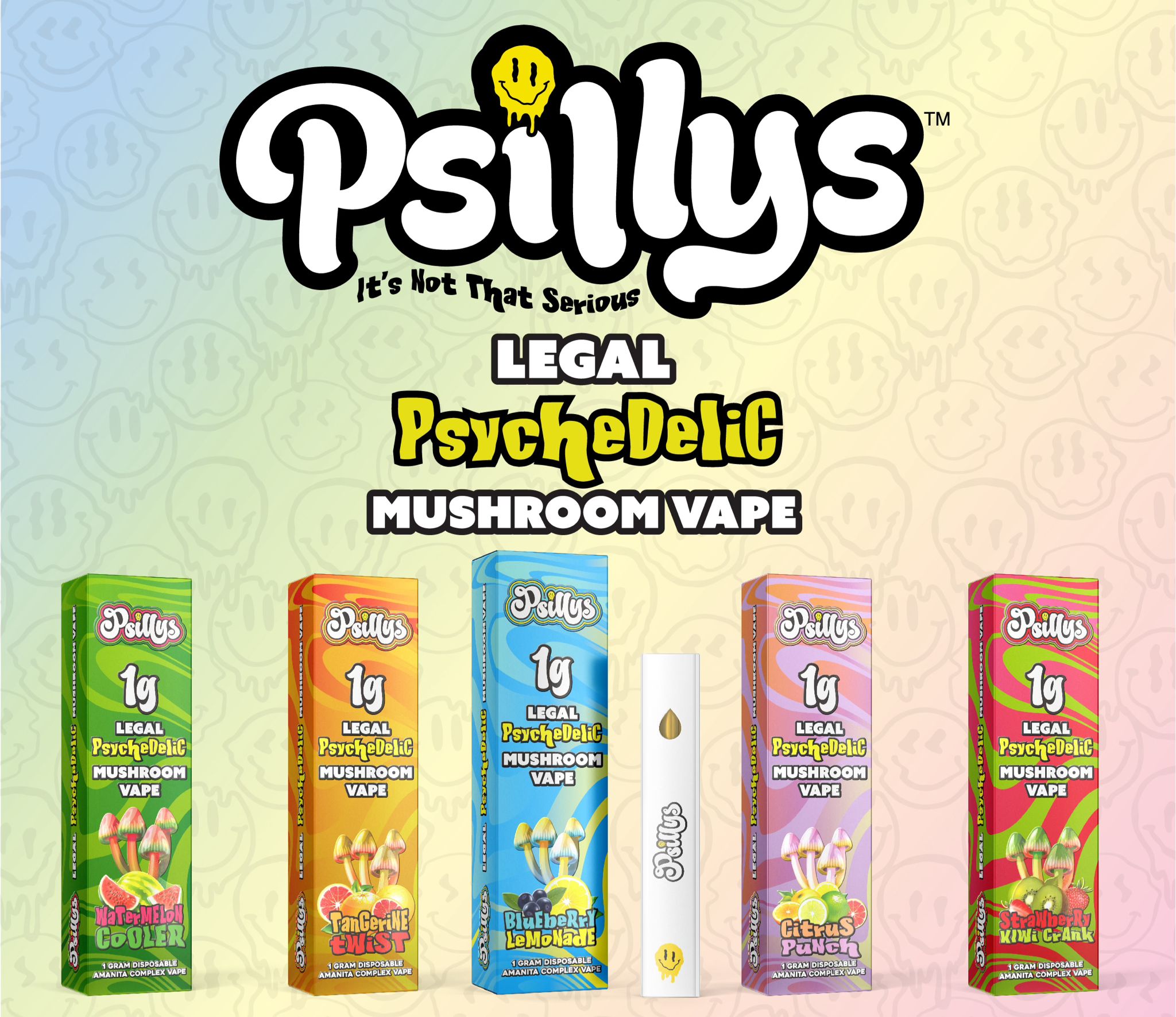 PSILLYS 1000MG PSYCHEDELIC MUSHROOM DISPOSABLES - Vape plus