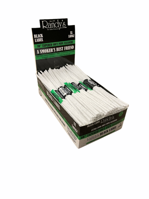 Randy S Black Label 10 Extra Long Bristle Pipe Cleaners 30ct Display Vape Plus