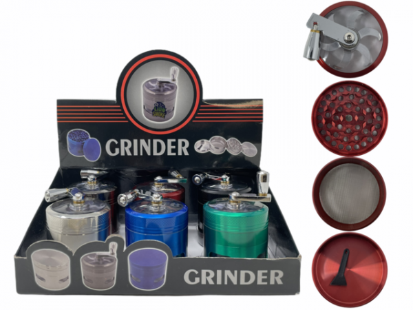 LION SMOKE 4 PARTS GRINDER ZNG157 BOX OF 6