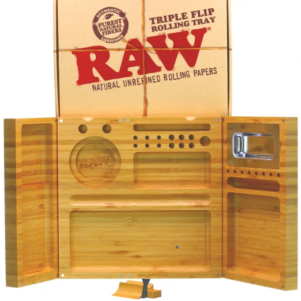 RAW TRIPLE FLIP ROLLING TRAY LARGE