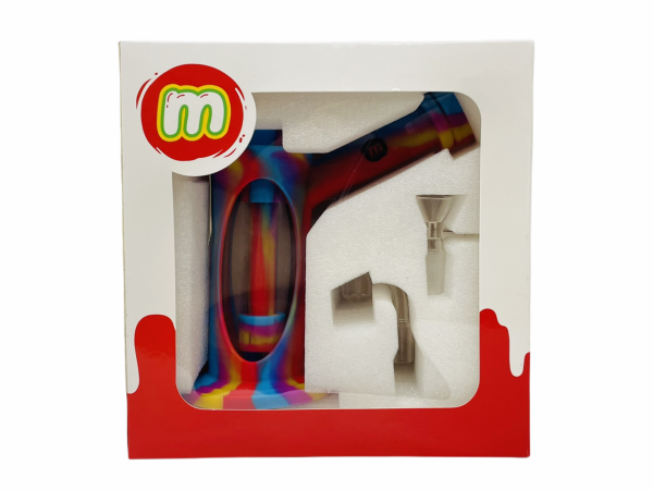 MAJELO SILICONE GLASS WATER PIPE DAB RIG 7" #H76 - Image 2