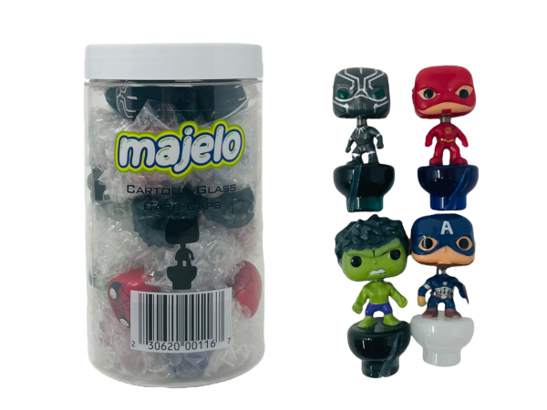 MAJELO CARTOON GLASS CARB CAPS 15CT JAR