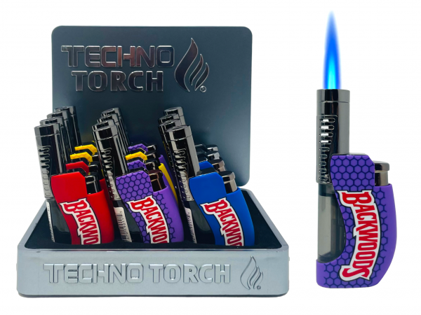 TECHNO TORCH #19011-BW1 BACKWOODS DESIGN TORCH LIGHTERS BOX OF 12