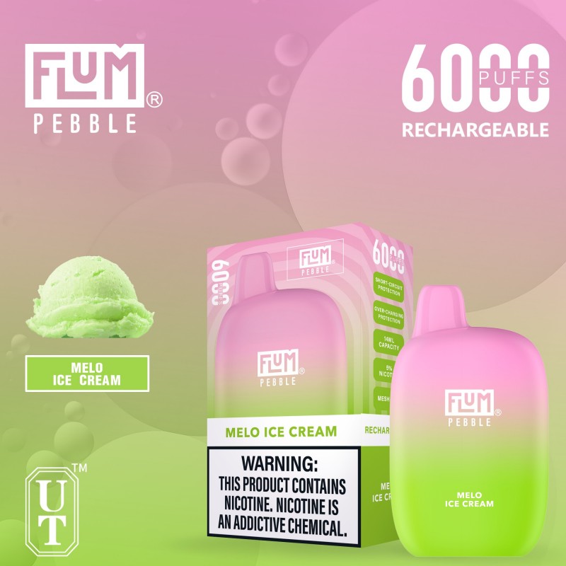 Flum Pebble 5 Disposable 6000 Puffs Box Of 10 Vape Plus 8347