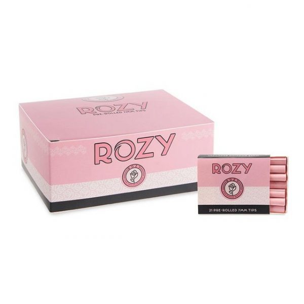 ROZY PINK PRE-ROLLED 7MM TIPS 21CT BOX OF 20