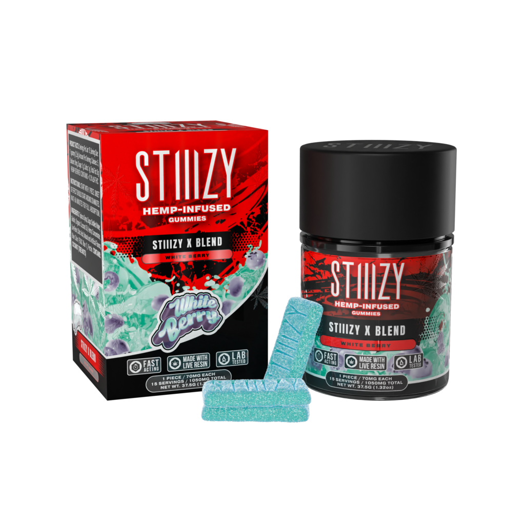 STIIIZY HEMP 1050MG X BLEND INFUSED GUMMIES 15CT JAR Vape plus