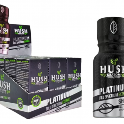 HUSH PLATINUM EXTRACT KRATOM SHOTS 10ML BOX OF 12