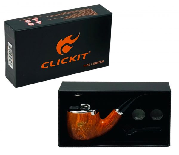 CLICKIT WOODEN PIPE LIGHTER GH-10899